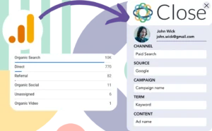 Track Google Analytics data in Close CRM