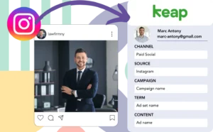 Track Instagram Ads data in Keap Forms