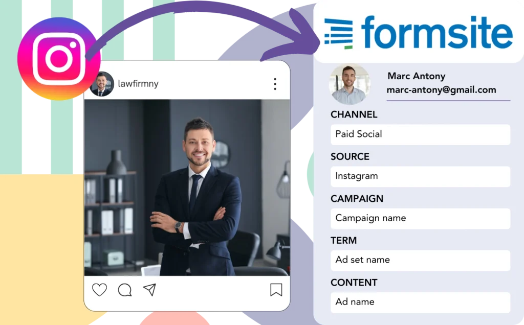 Track Instagram ads data in Formsite