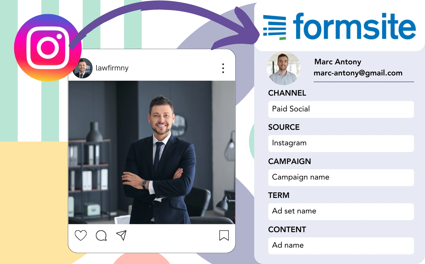 Track Instagram ads data in Formsite