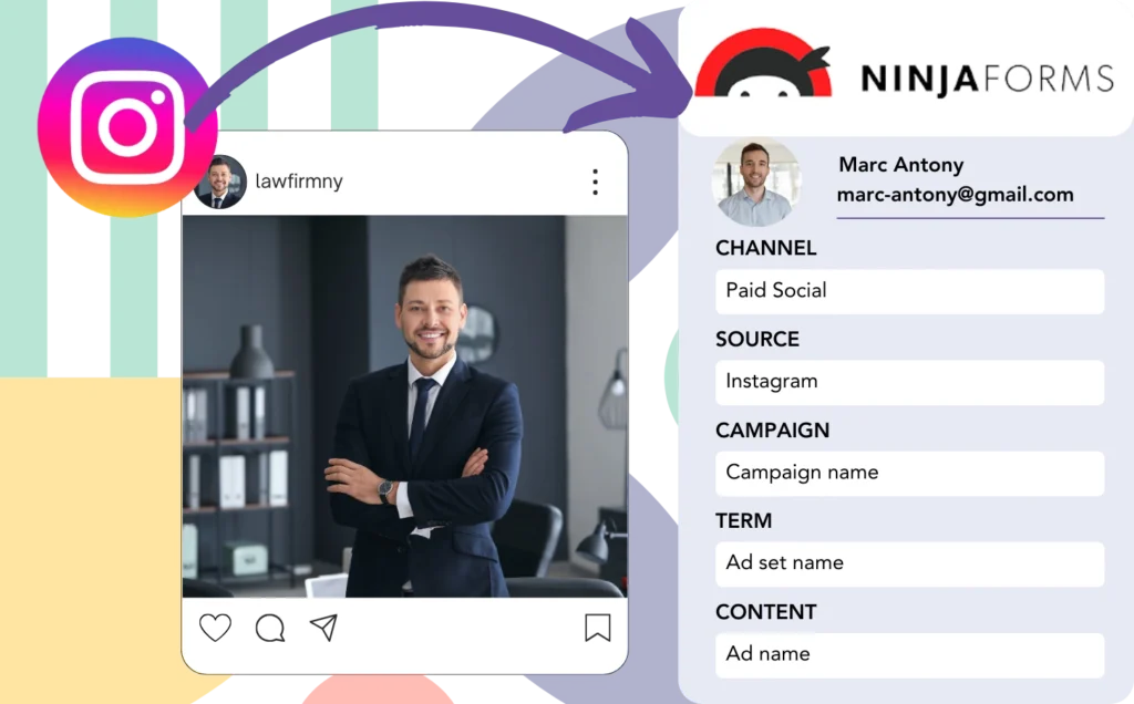 Track Instagram ads data in Ninja Forms