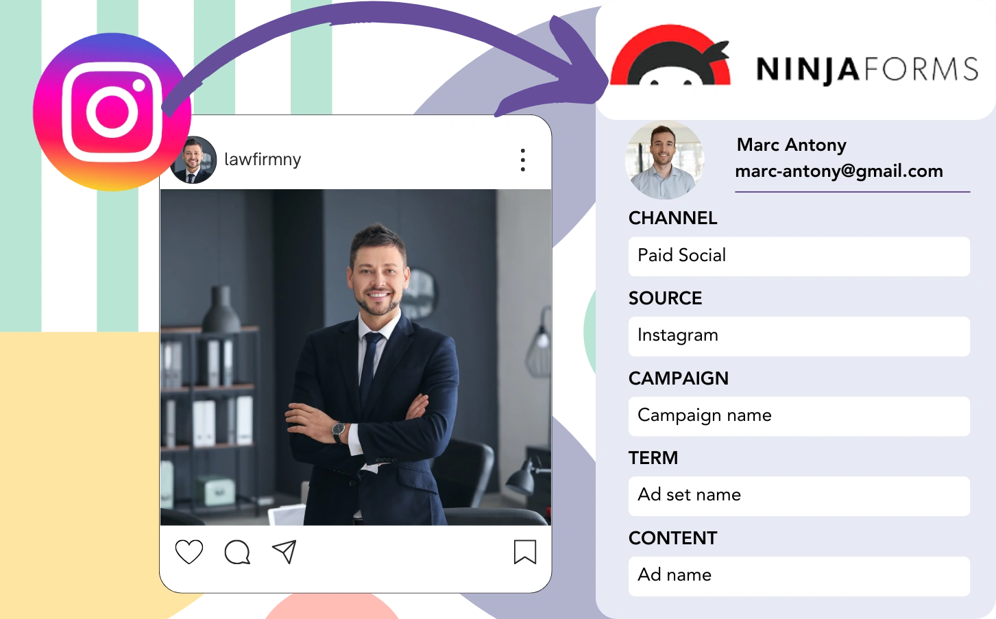 Track Instagram ads data in Ninja Forms