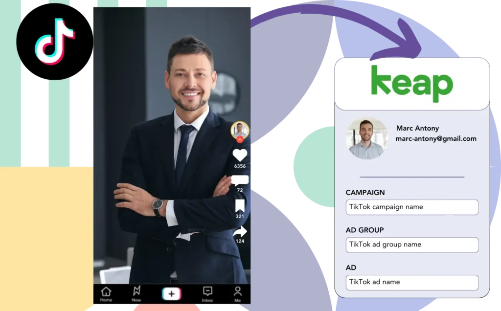 Track Tiktok ads data in Keap Forms