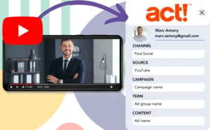 Track YouTube Ads data in ACT CRM