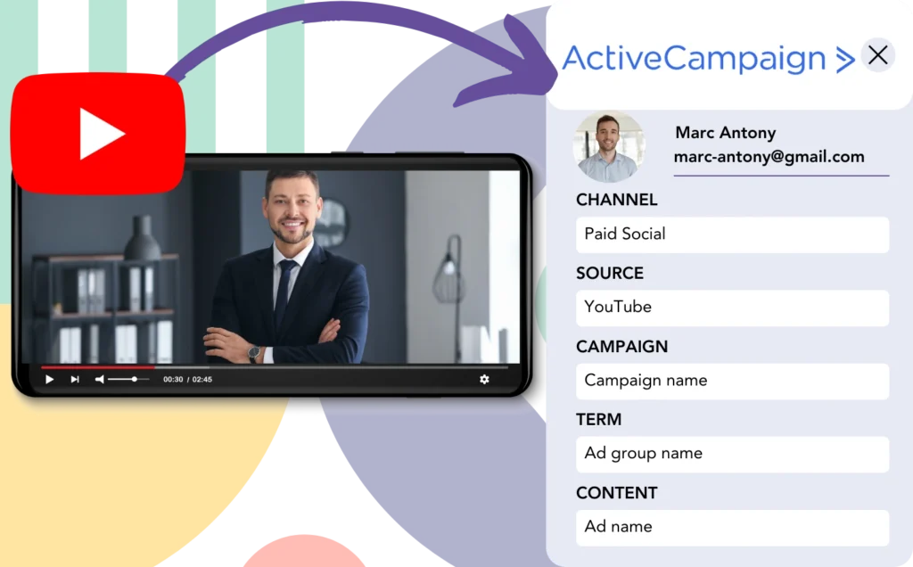 Track YouTube Ads data in ActiveCampaign CRM