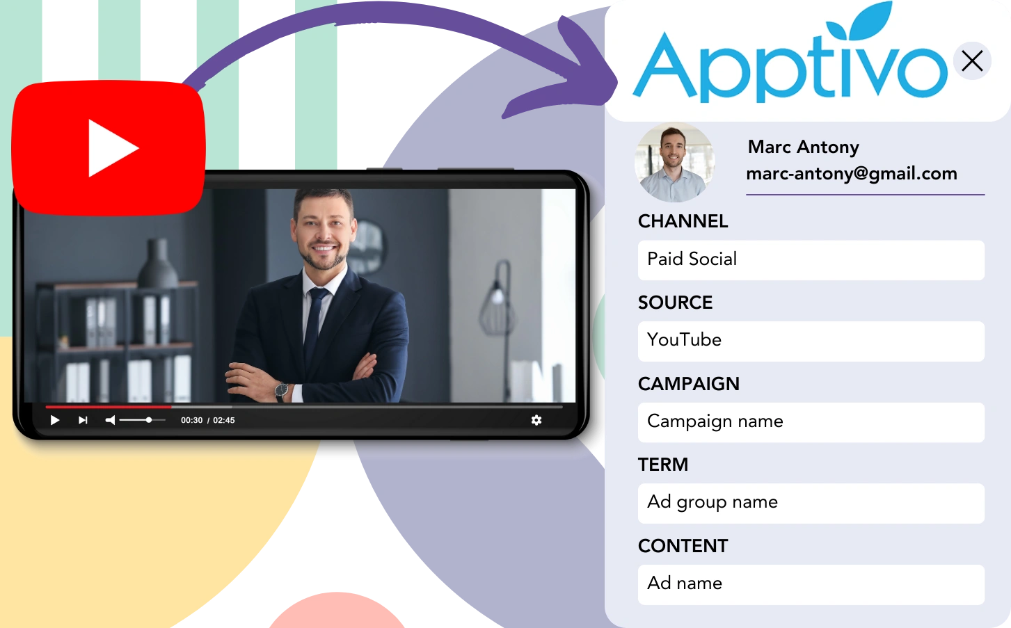 Track YouTube Ads data in Apptivo CRM