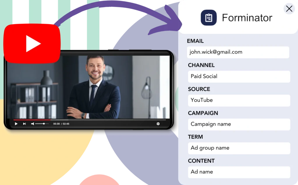 Track YouTube Ads data in Forminator