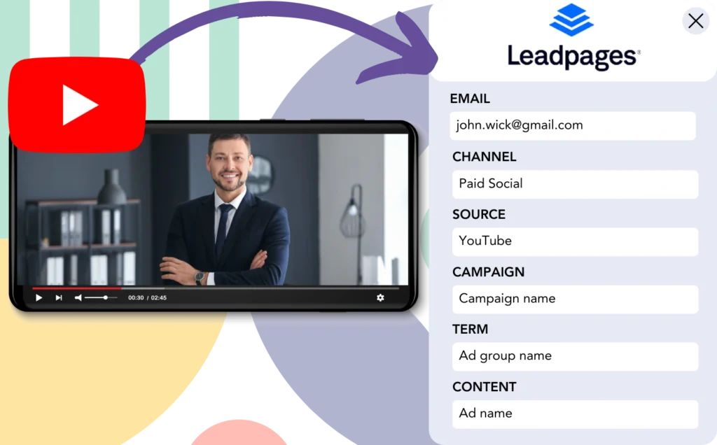 Track YouTube Ads data in Leadpages