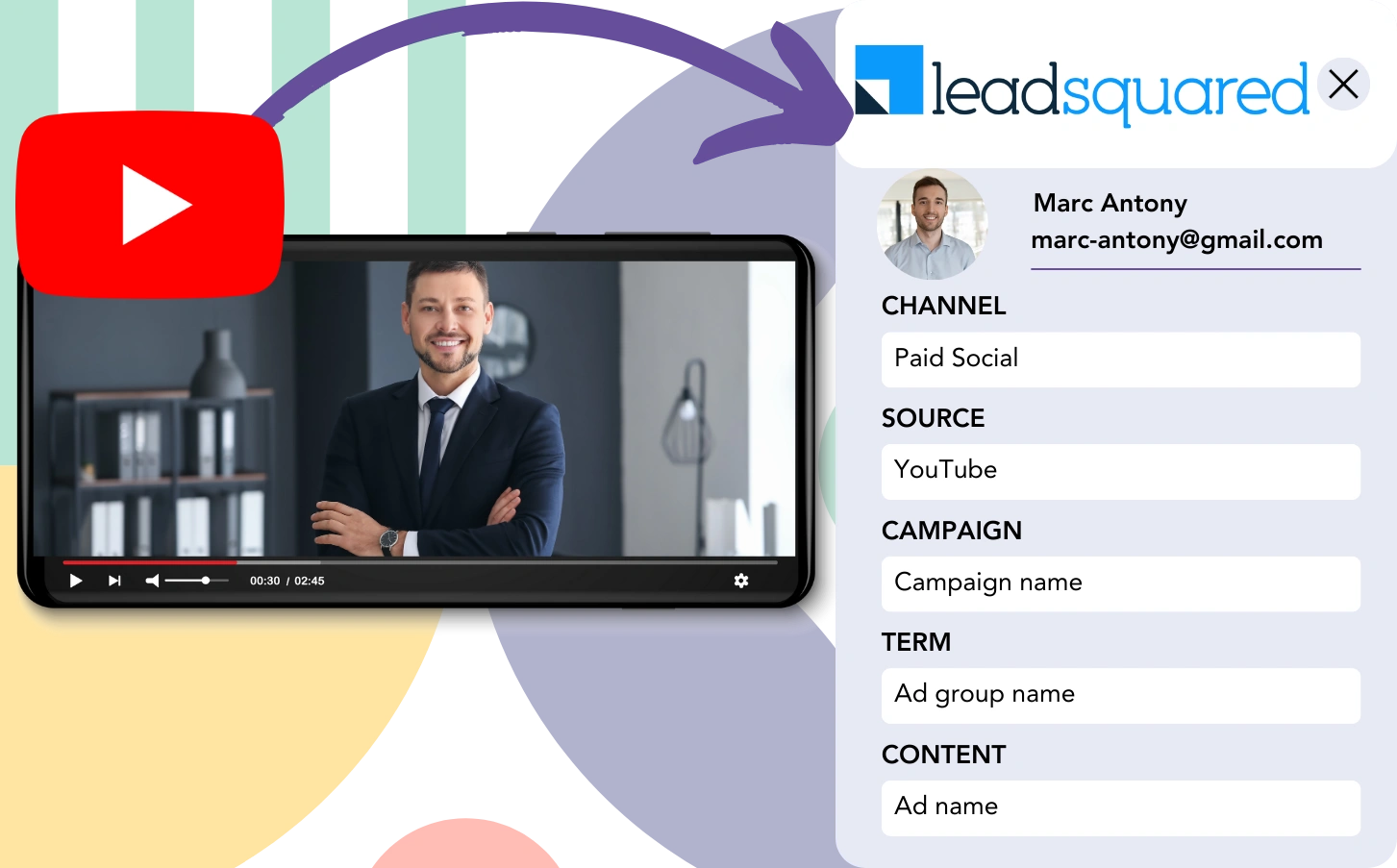 Track YouTube Ads data in Leadsquared