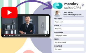 Track YouTube Ads data in Monday Sales CRM