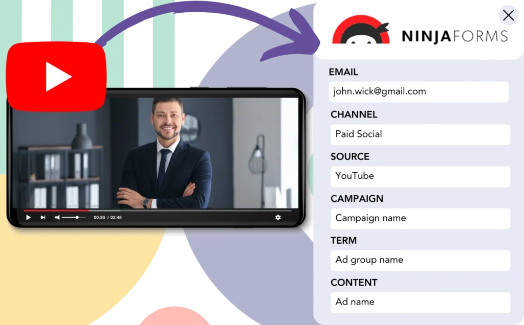 Track YouTube Ads data in Ninja Forms