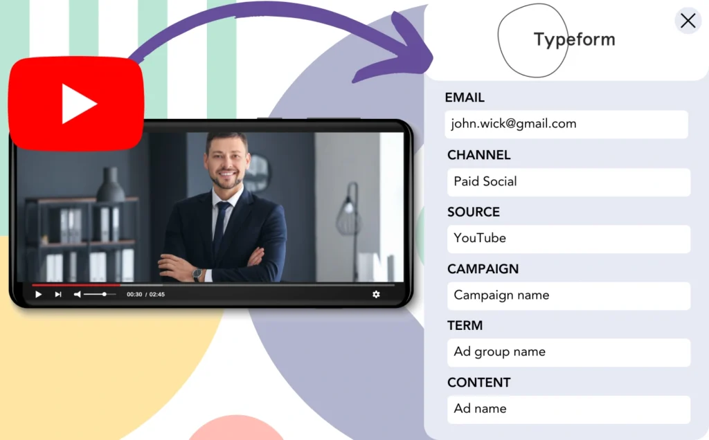 Track YouTube Ads data in Typeform