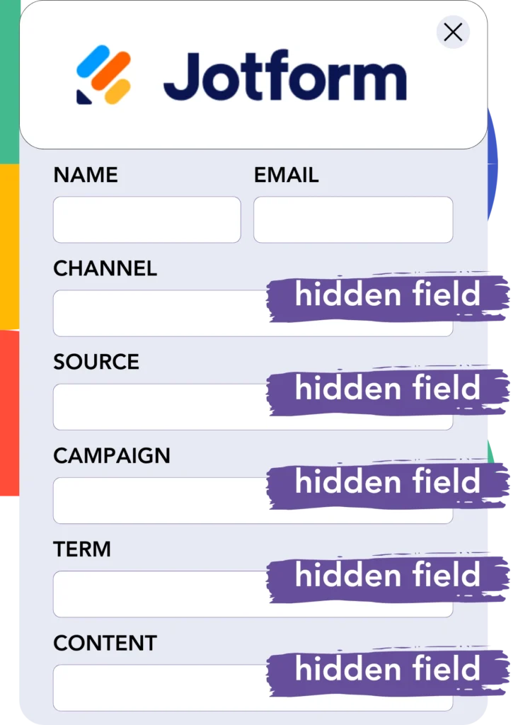 YouTube add hidden fields Jotform