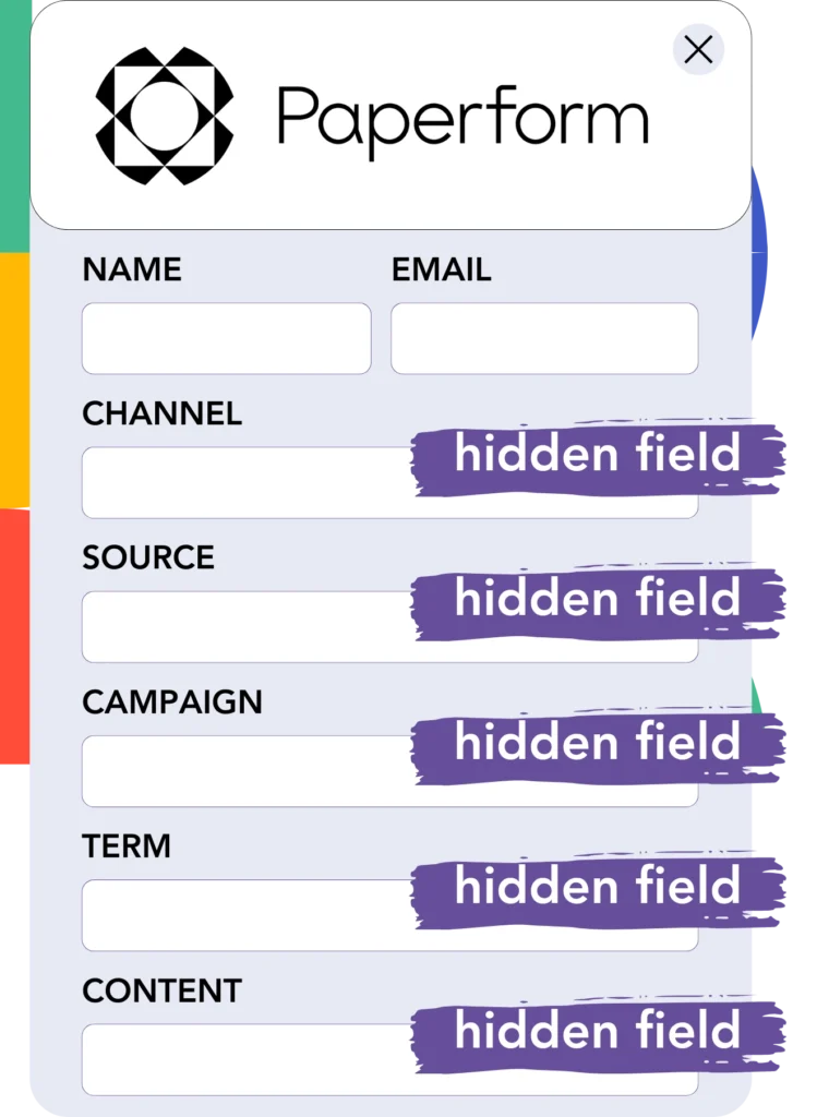 YouTube add hidden fields Paperform