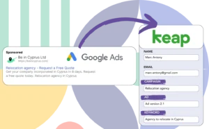 Track Google Ads data in Keap Forms