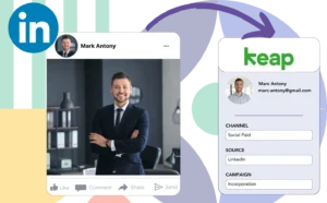 Track LinkedIn ads data in Keap Forms
