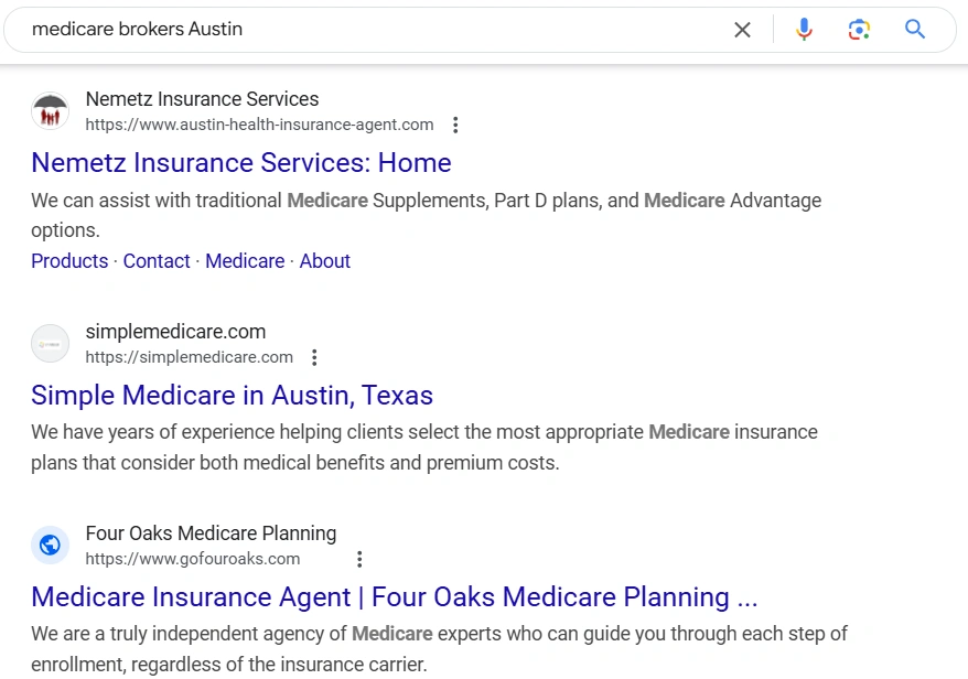 Medicare leads - Local SEO