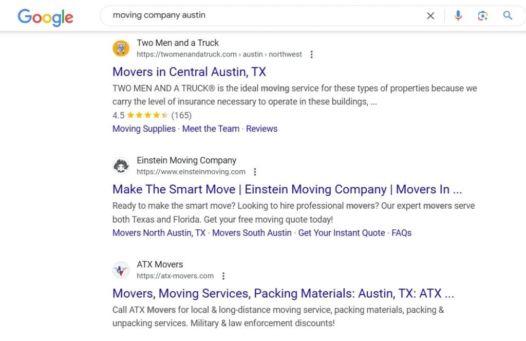 Moving leads - local SEO